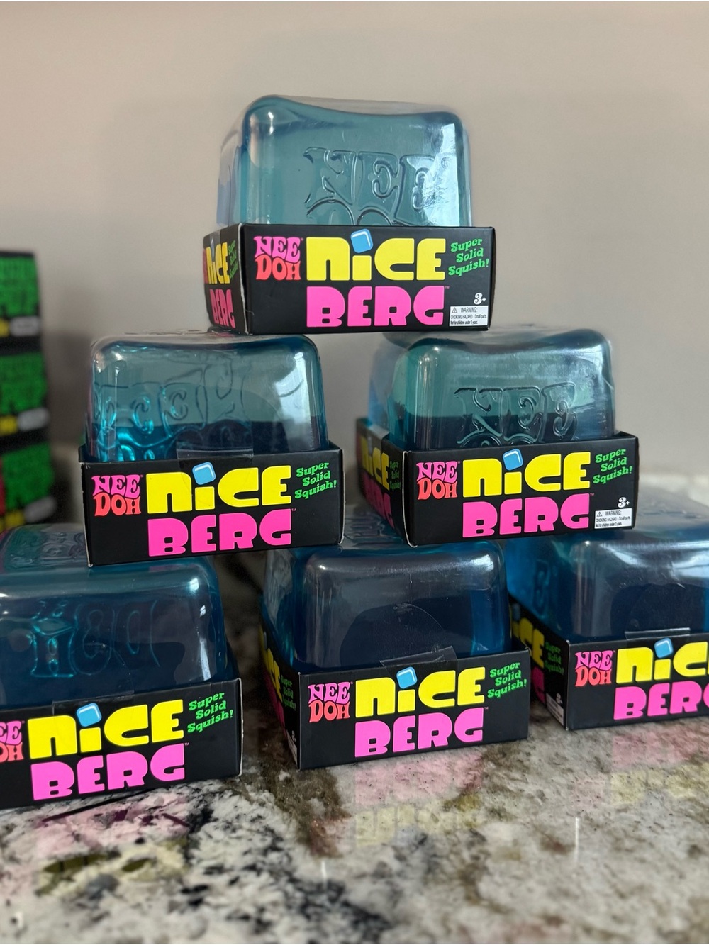 Nee Doh Nice Berg Blue Squishy Toy - Teal Cube - 1 count
